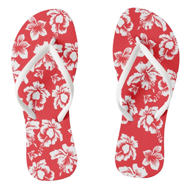Chanclas Hibiscus rojo hawaiano (Plantilla)