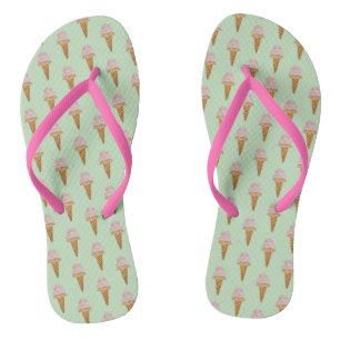 Chanclas Hielo de color acuático Crema Flip Flops (verde me