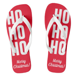 Chanclas HO HO HO divertida playa de Navidades tropicales r