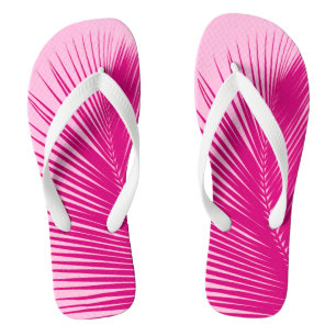 Chanclas Hoja de palma - rosa fucsia