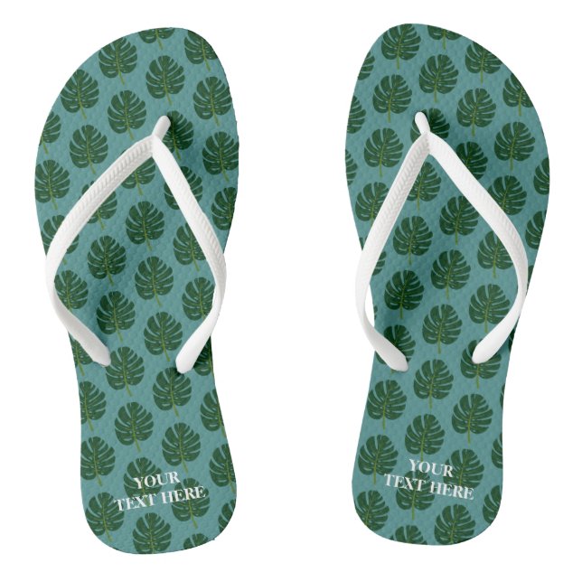 Chanclas Hojas de personalizado de hojas de palma de Monste (Plantilla)