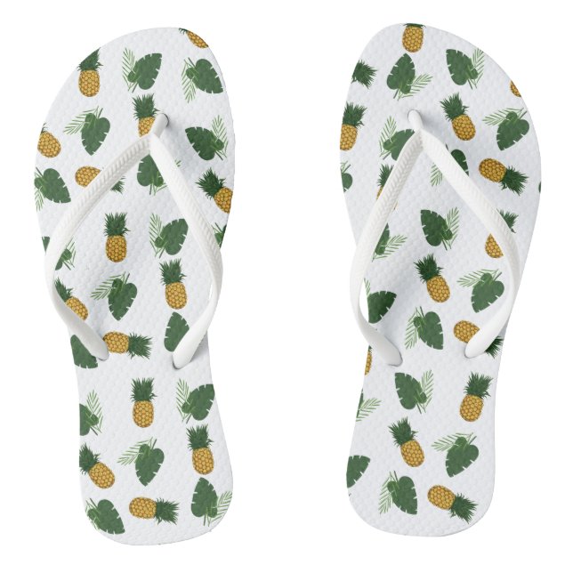 Chanclas Hojas De Piña Y Palmilla (Plantilla)