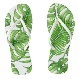 Chanclas Hojas tropicales