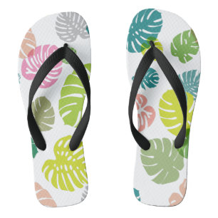 Chanclas Hojas Tropicales Multicolores