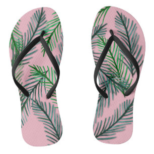 Chanclas Hojas verdes Flip Flops