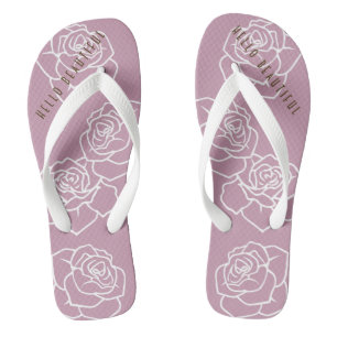 Chanclas Hola Hermosa - Rosa Rosa Chic Moderno