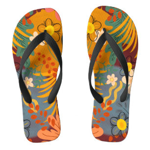Chanclas Hola Primavera Hora de la Felicidad, Floral Tropic