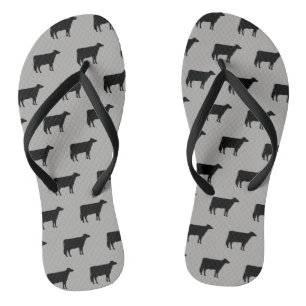 Chanclas Holstein Cow Silhouettes Pattern Fun Farmer
