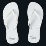 Chanclas Honey Moonin' Wedding Marriage Holiday Slippers<br><div class="desc">Teenslippers - Honey Moonin'</div>