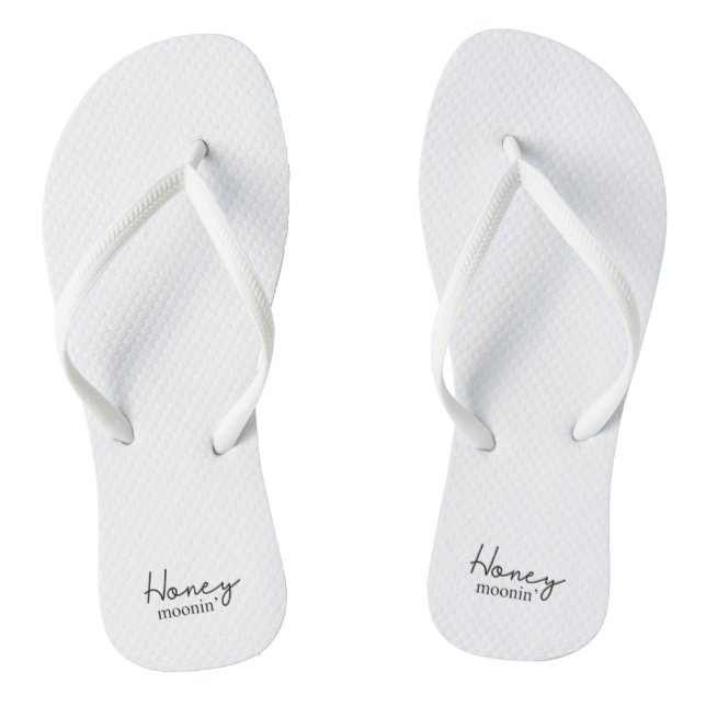 Chanclas Honey Moonin' Wedding Marriage Holiday Slippers (Plantilla)