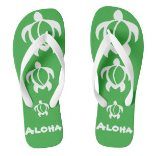 Chanclas Honu blanco "Aloha" de LineA