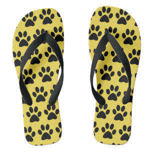 Chanclas Huella de pata de perro adorable patrón elegante a