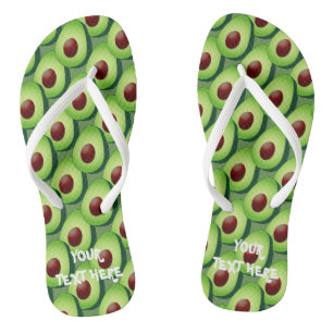 Chanclas Huellas de playa de aguacate verde para vegetarian