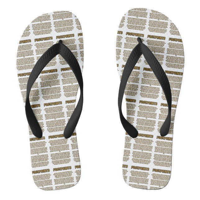 Chanclas Huellas En El Unisex De La Oración De Arena En Tod (Plantilla)