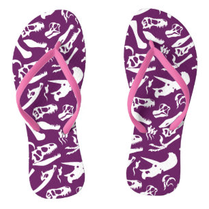 Chanclas Huesos de dinosaurio (púrpura)