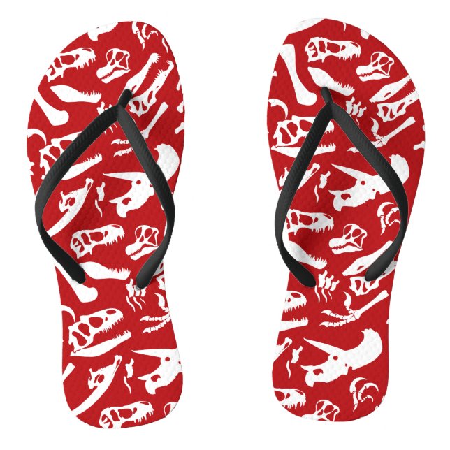 Chanclas Huesos de Dinosaurio (Rojo) (Plantilla)