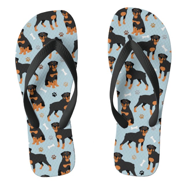 Chanclas Huesos y patas de perro de Rottweiler (Plantilla)