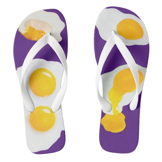 Chanclas Huevos fritos para adultos (Plantilla)