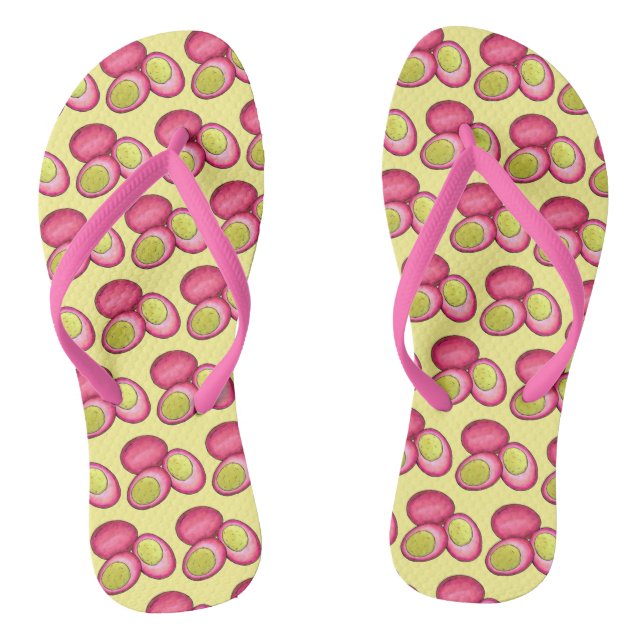 Chanclas Huevos rojos de remolacha hervida dura de la comid (Plantilla)