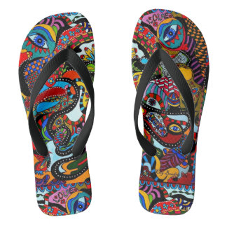 Chanclas Ibiza stijl volwassen "Flower-Art"
