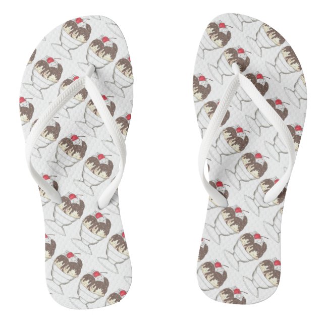 Chanclas Ice Cream Shoppe Sundae Foodie Flip Flop (Plantilla)