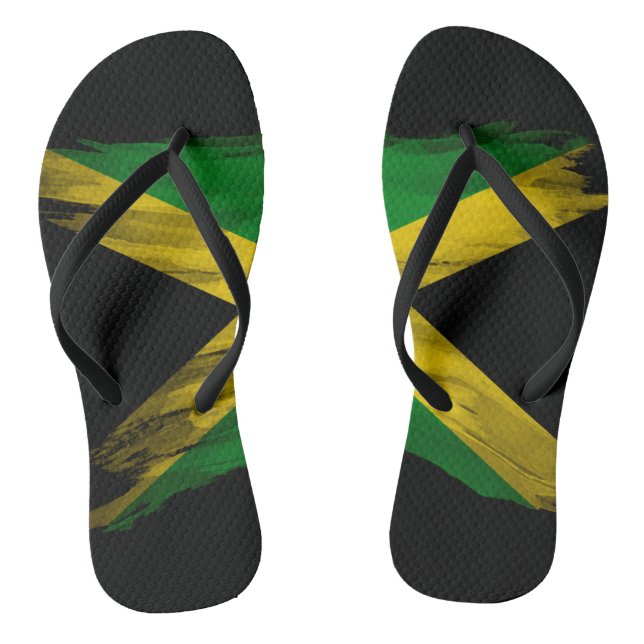 Chanclas Icono de pincel de la bandera de Jamaica, bandera  (Plantilla)