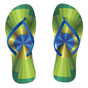 Chanclas Ilusión de pavo real Flip Flops