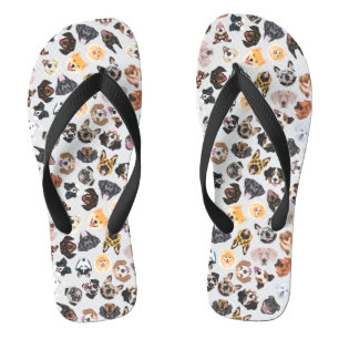 Chanclas Ilustracion alegre con perros