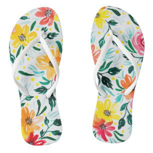 Chanclas Ilustracion de las flores acuáticas de verano flor