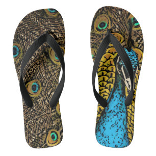 Chanclas Ilustracion de pavo real