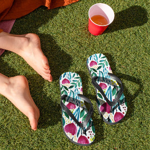 Chanclas Ilustracion floral botánico
