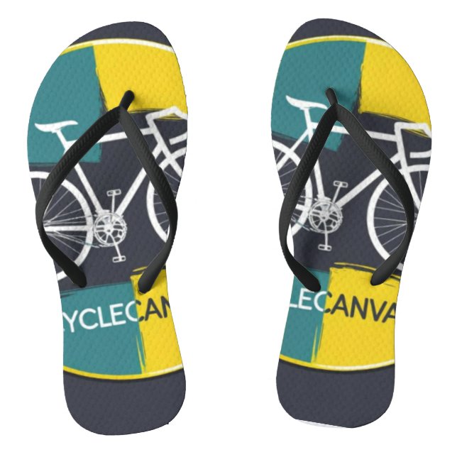 Chanclas Ilustración Mínima de Bicicleta –  (Plantilla)