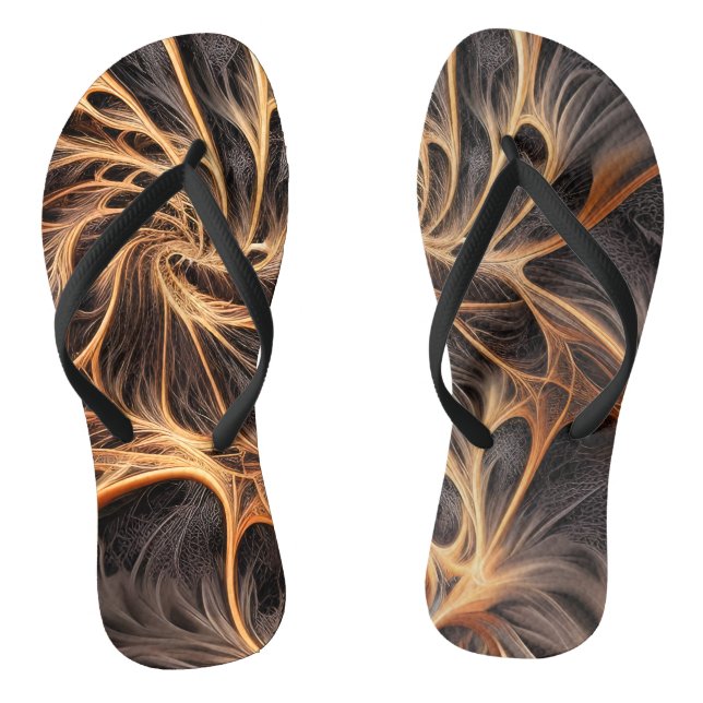 Chanclas Imagen abstracta - Fractal 3D, arte digital, braun (Plantilla)