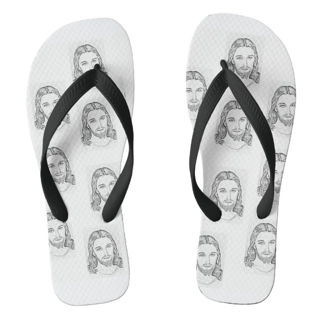 Chanclas Imagen de Jesús voltear flechas (Plantilla)