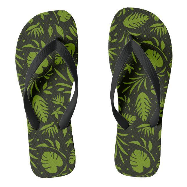 Chanclas Imagen de la jungla verde (Plantilla)