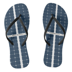Chanclas Imagen divertida de un panel de energía solar
