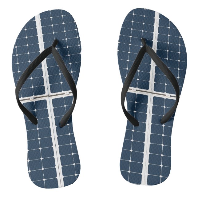 Chanclas Imagen divertida de un panel de energía solar (Plantilla)