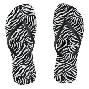 Chanclas Impresión de cebra adulta