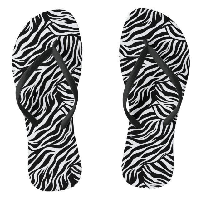 Chanclas Impresión de cebra adulta (Plantilla)