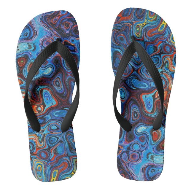 Chanclas Impresión de hongos azules (Plantilla)