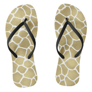 Chanclas Impresión de jirafa de oro