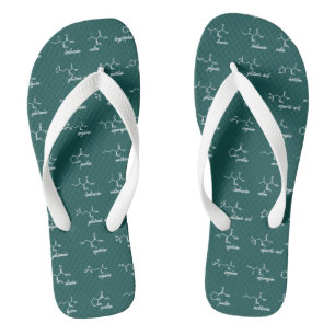 CHANCLAS IMPRESIÓN DE LA ESTRUCTURA DEL AMINOÁCIDO CHEM