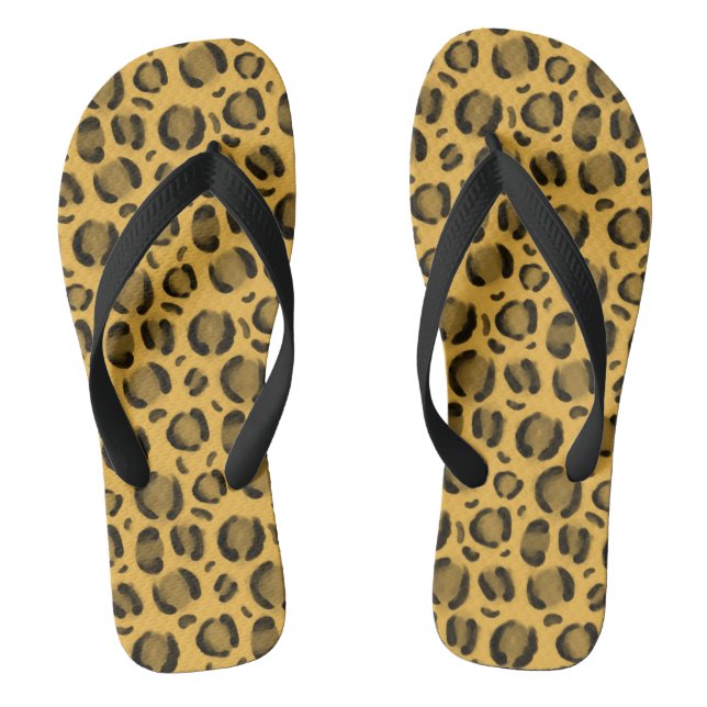 Chanclas Impresión de leopardo de lujo (Plantilla)