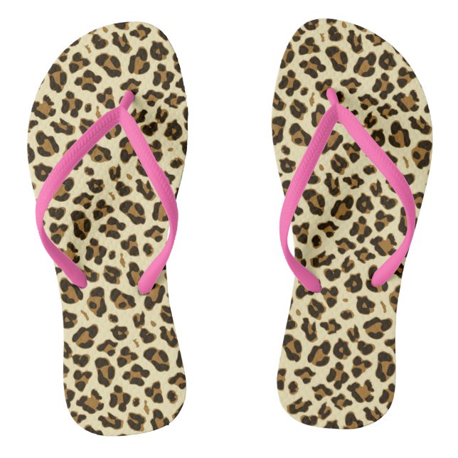 Chanclas Impresión de leopardo divertido (Plantilla)