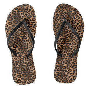 Chanclas Impresión de leopardo marrón
