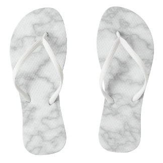 Chanclas Impresión de mármol blanco