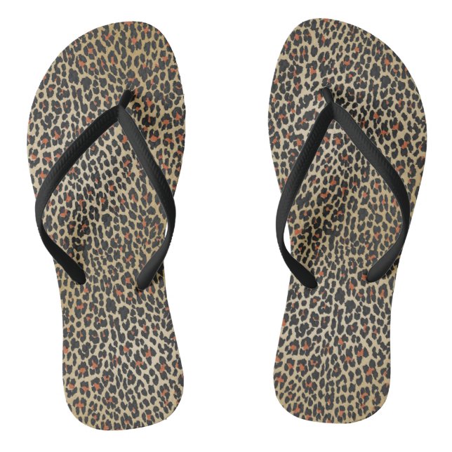 Chanclas Impresión de piel de leopardo (Plantilla)
