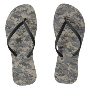 Chanclas Impresión de píxel del ejército militar de camufla