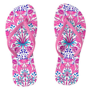 Chanclas Impresión de William Morris Hyacinth, rosa de Fuch