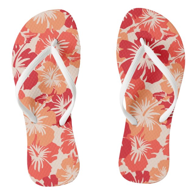 Chanclas Impresión Epic Hibiscus Hawaiian Floral Aloha Shir (Plantilla)